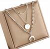 Silver Women's Celebrity Necklace Surgical Steel 316L Gold Plated 18K