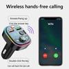 Auto Bluetooth 5.0 FM vysílač Handsfree Q6 Autorádio Nabíječka Adaptér Přehrávač Rychlý USB Modulátor MP3 Rádio Zapalovač
