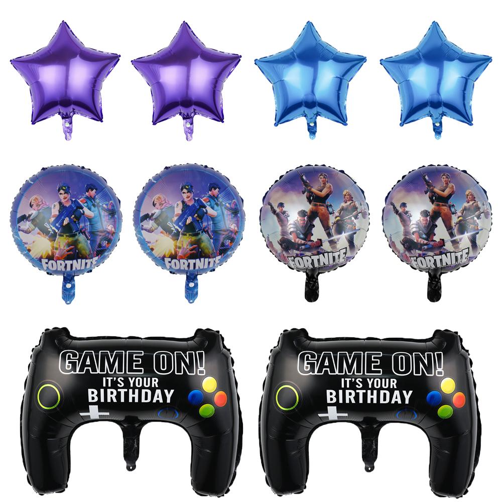 

Фольгированные шары для вечеринки в стиле видеоигр для фанатов игр, тематические принадлежности для вечеринки по случаю дня рождения