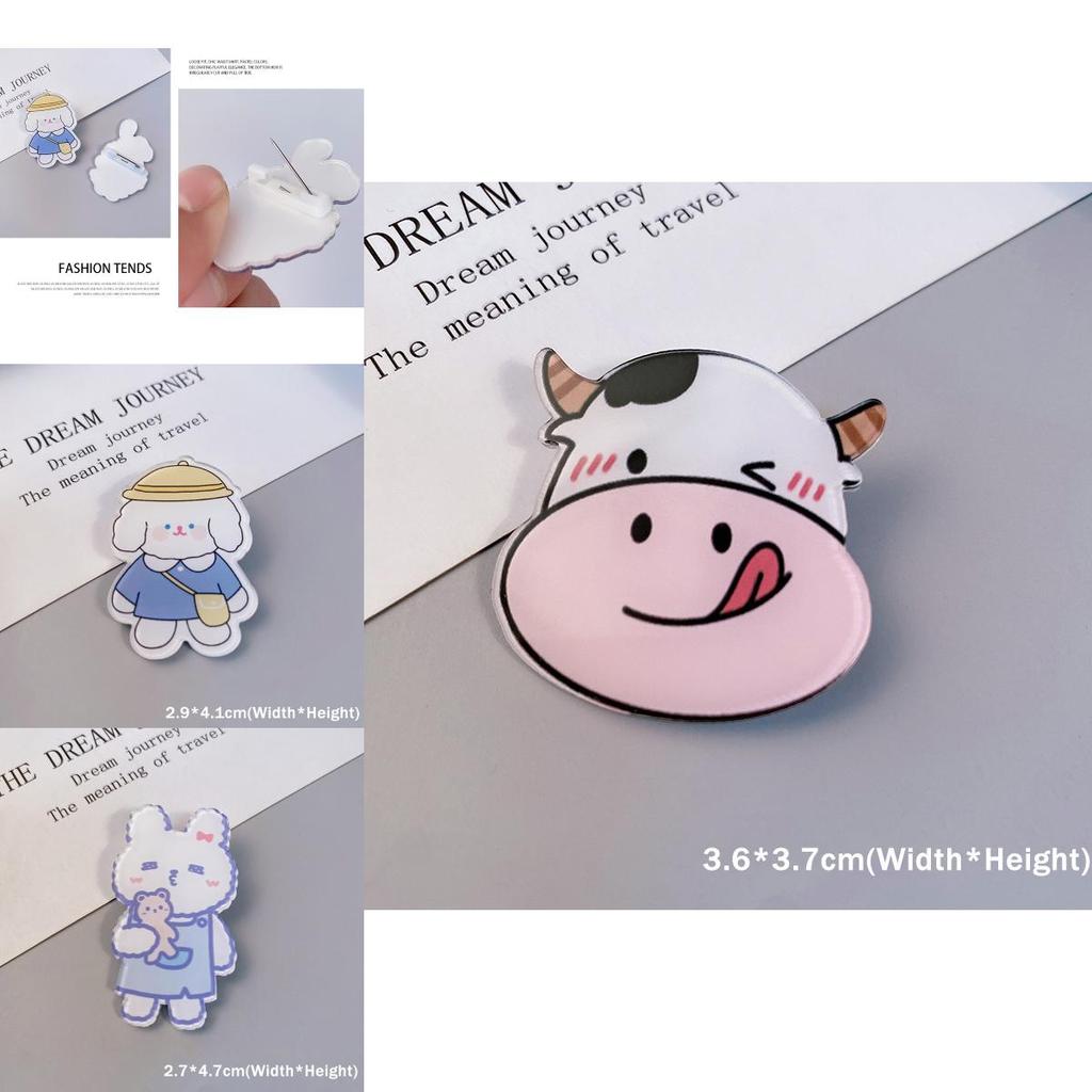 Charming Dog Rabbit Cow Pins For Backpacks Satchels And Wallets Decorations
