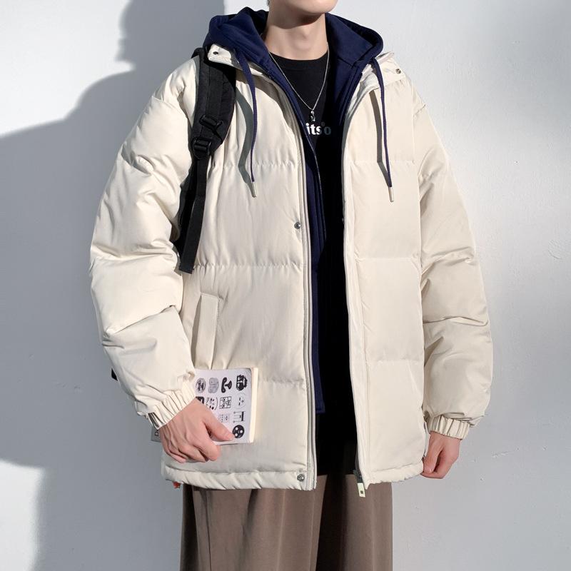 

Утепленная одежда осень и зима теплая утепленная одежда для мужчин и пар поддельная двойка уличные утепленные куртки с капюшоном модная свободная куртка-хлеб 6XL абрикосовый