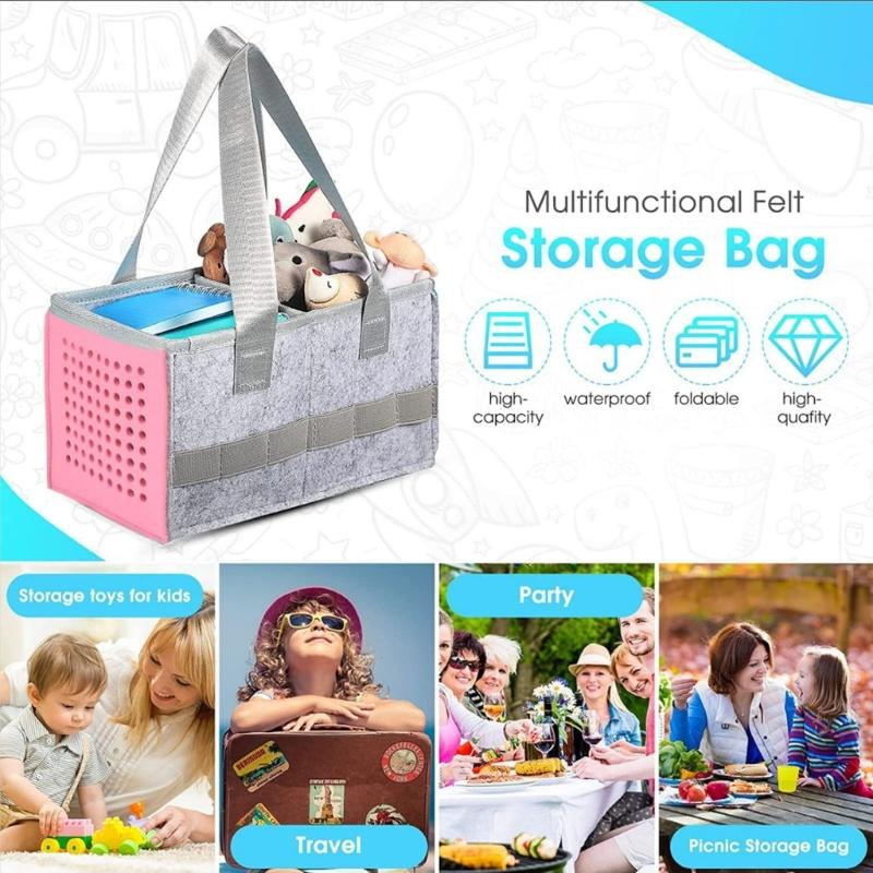 Foldable Carrying Box For Tonies Toniebox Starter Set Dust-proof Outdoor Travel Felt Cloth Case Storage Bag Speaker