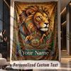 Lion Tiger Leopard (112) Theme Custom Tapestry Personalized Custom Name Text Wall Hanging Tapestry Home Decor Background Cloth