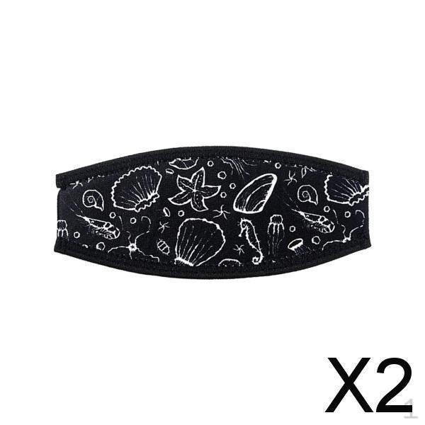 

2x Чехол для ремешка-застежки для дайвинга с декоративной печатью, ремешок для подводного плавания, удобная установка для водных видов спорта