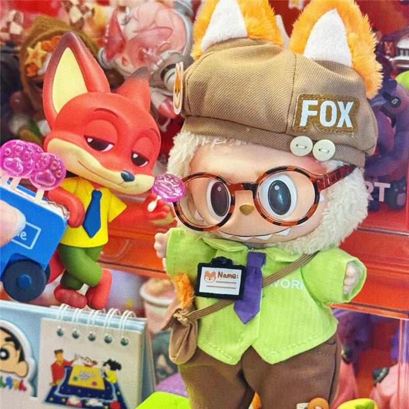 15 17Cm For Labubu Doll Nick Wilde Judy Hopps Police Officer Animal Cosplay Clothes Cartoon Zootopia Outfit Clothing
