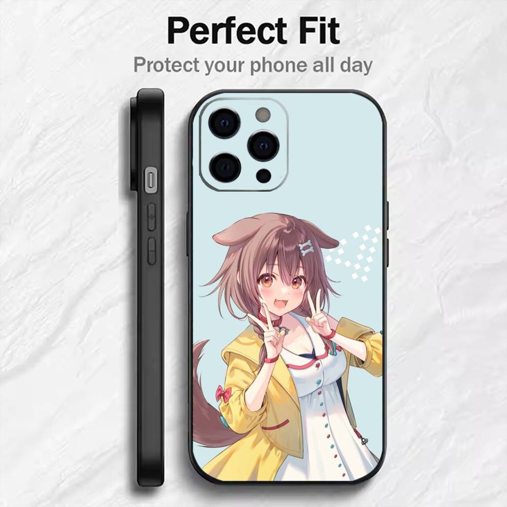 

Virtual Inugami Korone Holo Phone Case For iPhone17,16,15,14,13,12 Plus,Max Soft Silicone Black Cover iPhone13PRO