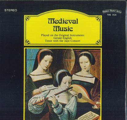 

LP Record GERALD ENGLISH JEYE CONSORT Medieval Music MK1828 MADACY RECORD G Canada Classical Used