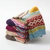 Yousheng 5 Pairs Retro Ethnic Style Socks Women Thermal Colorful Knit Thickened Crew Socks Vintage Winter Warm Boot Socks for Stocking Stuffers Gifts