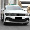 6PCS Car Front Bumper Mesh Center Grille Grill Moulding Strips Cover Trim Car Styling For VW Tiguan MK2 2016-2024 ABS
