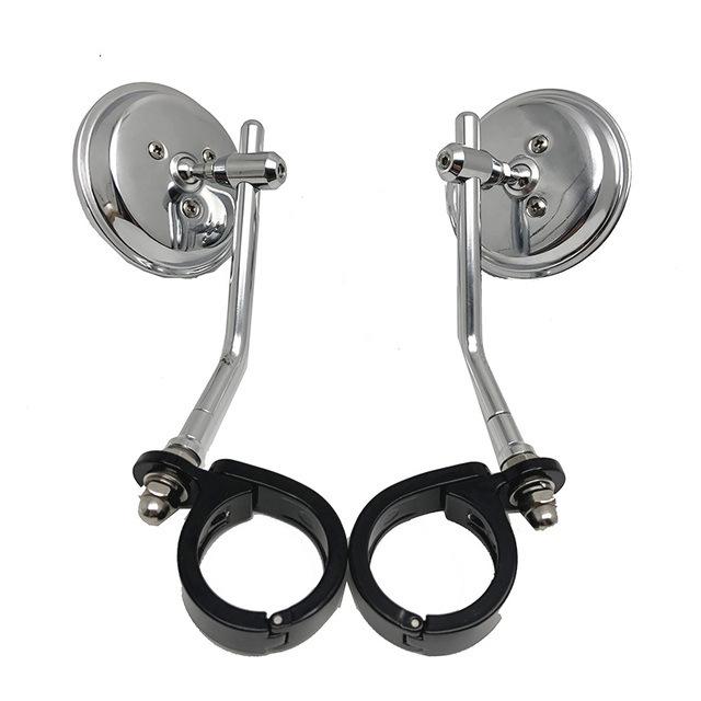 Kolip Motorcycle Rearview Side Mirror Retro Caliper Clamp Handlebar Reversing Mirror Universal Modified Parts
