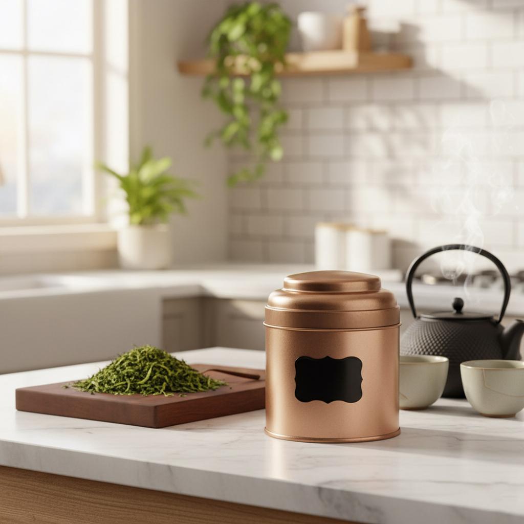 Tinplate Teas Canister With Duals Protections Lid Large Capacity Countertop Storage Solution Kitchen Accessories