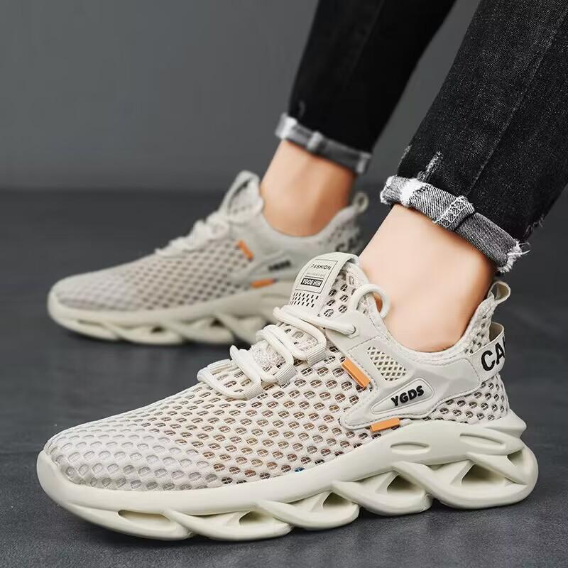 

Летние новые мужские и женские пары Корейская версия дышащая сетка с крупными отверстиями толстая подошва тонкие быстросохнущие туфли 44 men