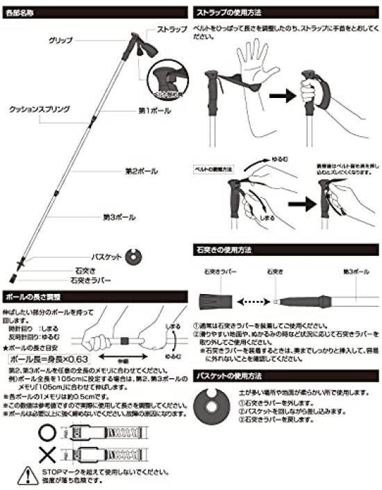 iMedia Telescopic Walking Pole Set of 2 Marine Blue Telescoping Compact Lightweight Trekking Pole Mountaineering Pole Cane Pole Stick