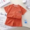Kids Summer Waffle Short Sleeve Set With Soft Polyester For Toddler Active Play