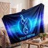 Tottenham Hotspur FC Personalized Fleece Blanket With Football Logo, Custom Name Text Soft Warm Home Throw Blanket