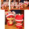 New Year Chinese Mascot Snake Plush Toy Wear Tang Suit Hat Cartoon Doll Gift