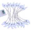 LED Ghost String Lights - Halloween Decorative Hanging Lights, Battery-Powered with 20 Small Colorful LEDs