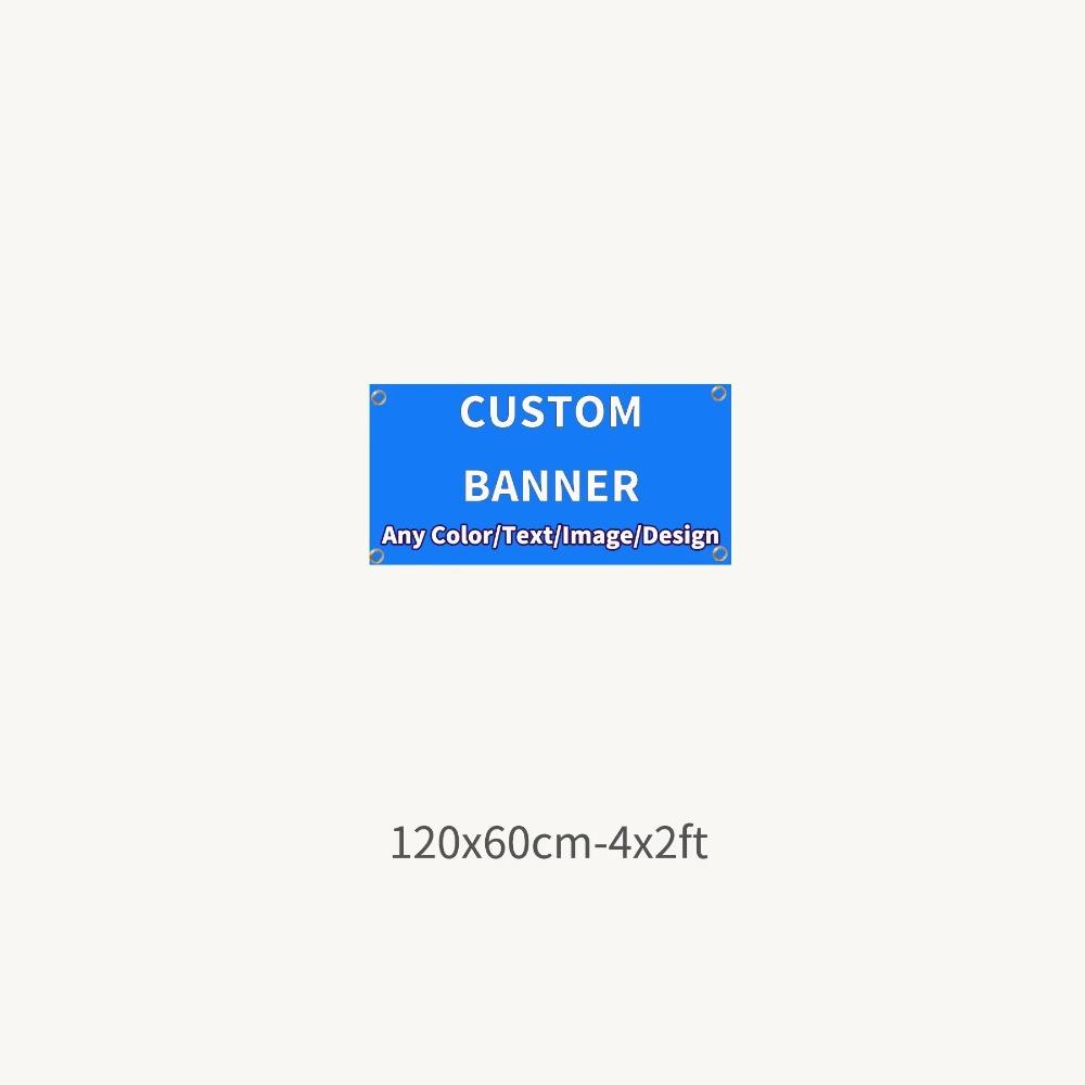 1p Custom Polyester Banner for Indoor & Outdoor Use - Banner with 4 Grommets, Many Sizes, Perfect for Home Decor