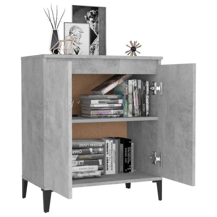 VidaXL Buffet Concrete Grey 60x35x70 Cm Chipboard