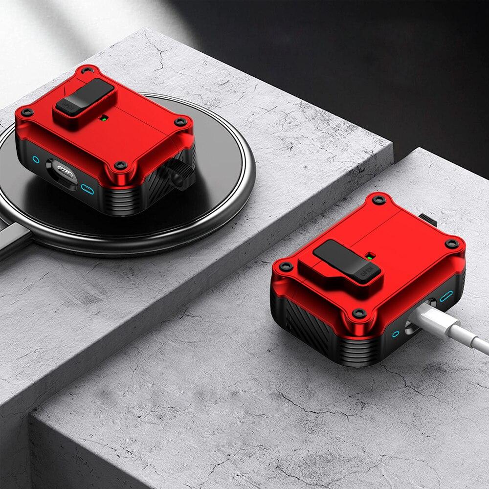 KEYSION Bluetooth Earphone Case for Apple AirPods Pro 2 1 With Switch and Hook Silicone+PC Shockproof Cover for AirPods 3 2 1