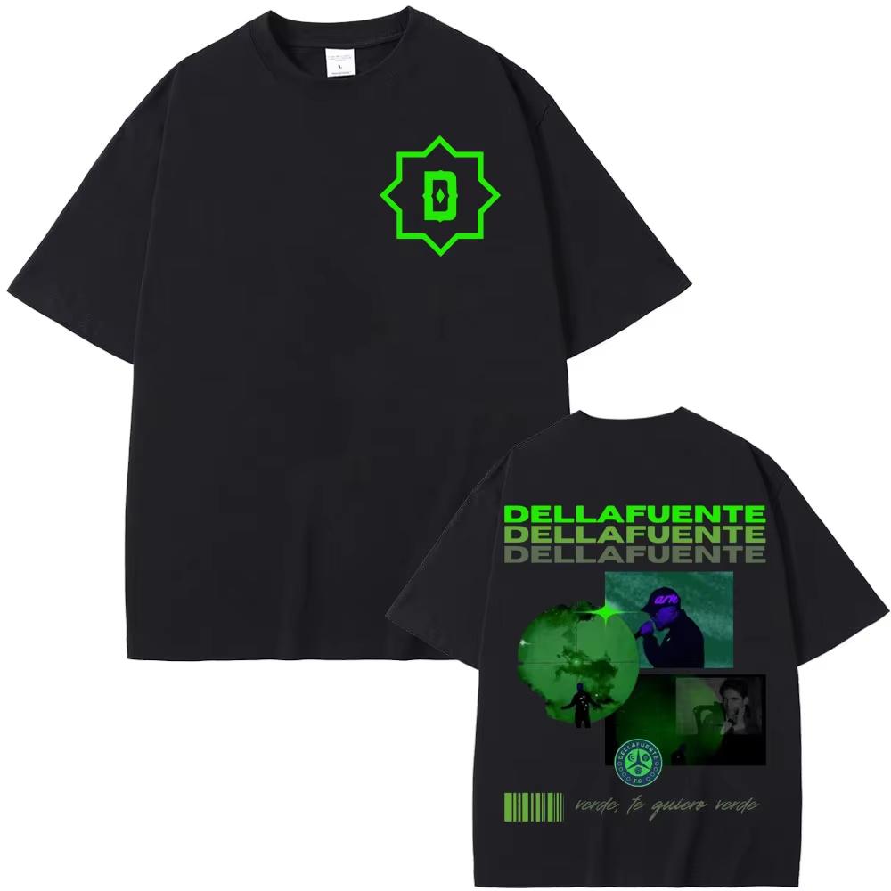 Rapper Dellafuente Pa Las Penas Dellafuente Pa Las Alegrías Print T Shirts Men Women Vintage Casual pure Cotton Tshirt