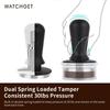 watchget 58mm Espresso Stainless Steel Coffee 30lbs Constant Pressure with Flat Calibrated Coffee Espresso Accessory for for and Commercial Use