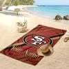 San Francisco 49ers Custom Beach Towel, Print Your Name Text Lightweight Absorbent Towel for Swimming Travel