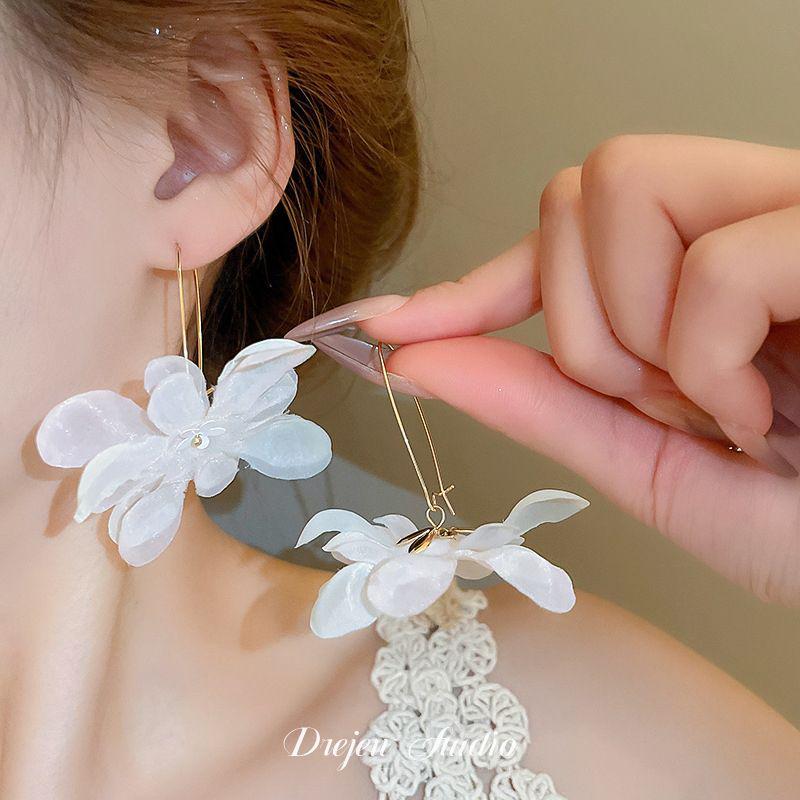 

Ретро серьги «Серебряная игла» с инкрустацией бриллиантами, кристаллами и жемчугом - Роскошные длинные серьги в европейском и американском стиле для женщин