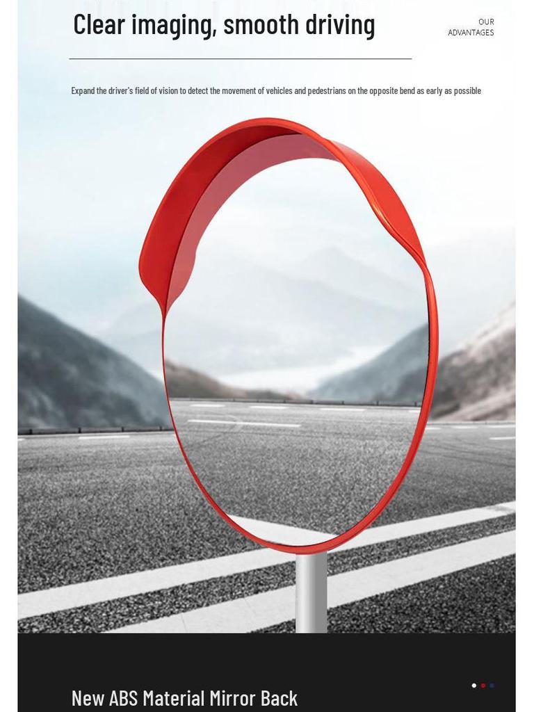 Indoor/Outdoor Convex Safety Mirror for Parking Lots and Garages