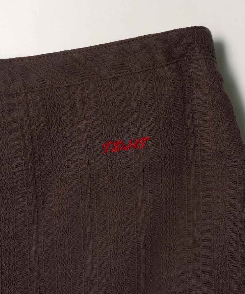 TTUDEMENT Cotton Maxi Skirt_Brown