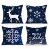 Christmas Snowflake Cushions Pillowcase Polyester Cushion Cover Throw Pillow Pillowcover Home Car Sofa Decor
