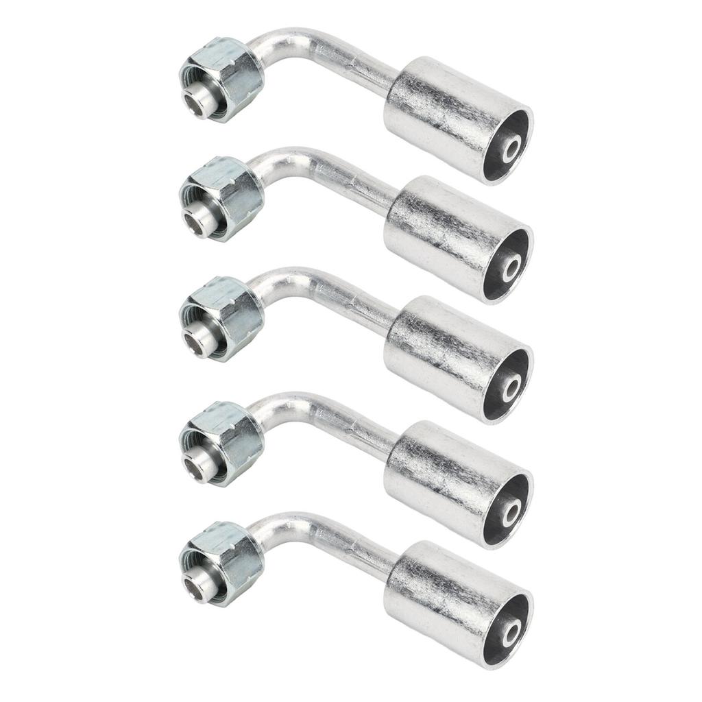 10 Pcs 3 8in Air Conditioning 90 Degree Beadlock Aluminum AC Splicer Hose Fittings Adapter Connector for Car Truck