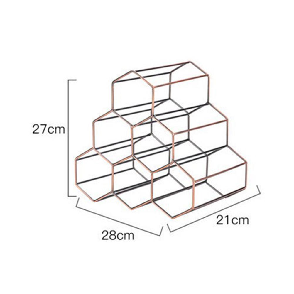 Tabletop Wine Rack 6 Bottle Wine Holder Modern Metal Wine Rack Desktop Wine Bottle Holder