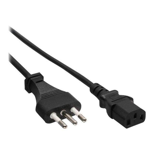 Câble D'alimentation - InLine - CEI 23-16-VII (P) - IEC 60320 C13 - 250 V - 10 A - 50 Cm Noir