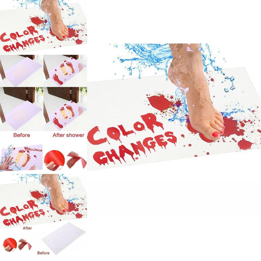 Gift Halloween 2019 Blood Bath Shower Mat Carpet Cushion Horrible Floor Mat