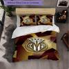 Villarreal FC Themed Bedding 3Pcs Duvet Cover Set Decorative Bed Linen For Teen Room Home Decoration