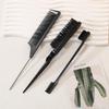 3 Piece Hair Styling Tool Set Including Teasing Comb Edge Control Brush Steel Pin Tail Comb with Pointed End for Hair Grooming and Styling