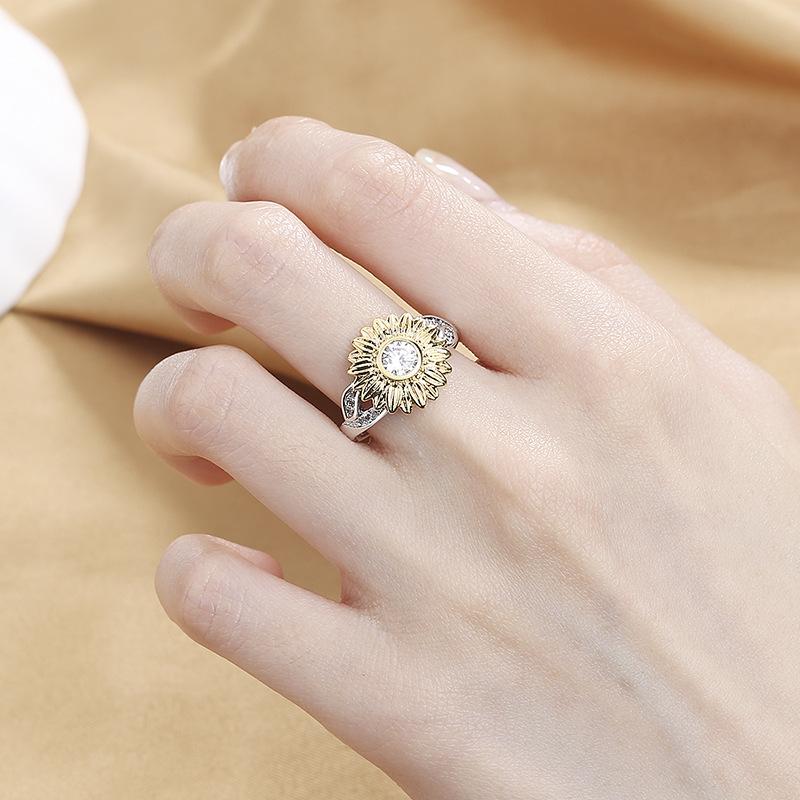 Lindon Classic Copper Alloy Zircon Ring Ladies Jewelry Wedding Promise Party Gift
