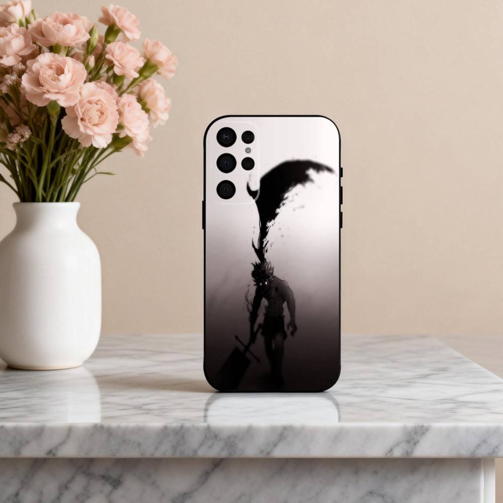 Anime Cool A-Asta B-Black C-Clover  Phone Case For Samsung S25,24,23,22,30,21,10,9,Ultra,Plus,Lite,FE,4,5 G Soft Black Case
