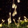 Solar LED Water Drop String Lights Outdoor Christmas Fairy Garden Decor Bubble Ball Lights For Lawn Courtyard