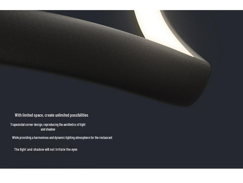 Modern Minimalist Twisted Strip Pendant Light for Dining or Bar