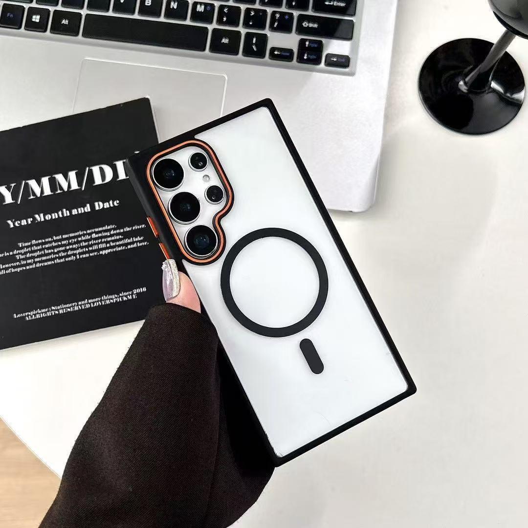 

Magnetic Suction Suitable for Samsung S25ULTRA Mobile Phone Case S24 Transparent Personalized Anti Fall Protection Case for Men and Women Samsung S23ULTRA