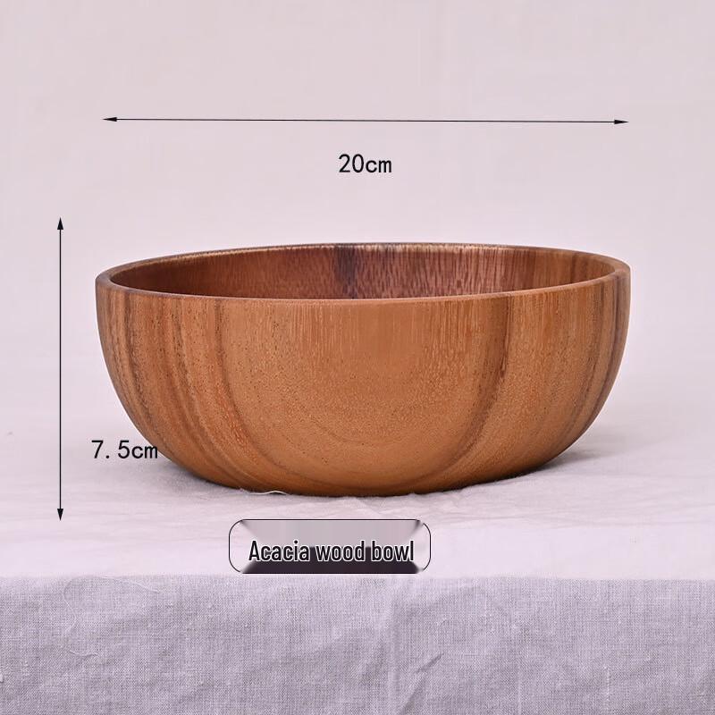 ZISIZ Acacia Wood Salad/Soup Bowl