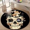 1pc Mushroom Skull Office Round Area Rug, Under Office Chairs Bedroom Living Room Home Decor, Room Deco