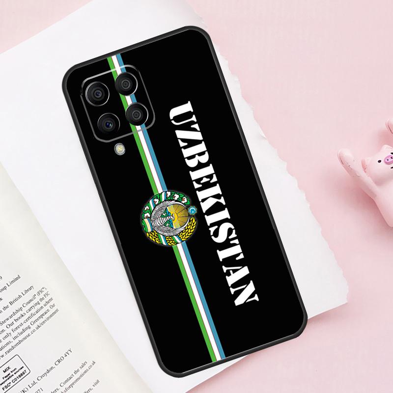 Uzbekistan Flag Coat Of Arms Case For Samsung Galaxy M15 M35 M55 M51 M31 M21 M11 M16 M36 M56 M53 M12 M32 M52 M14 M34 M54