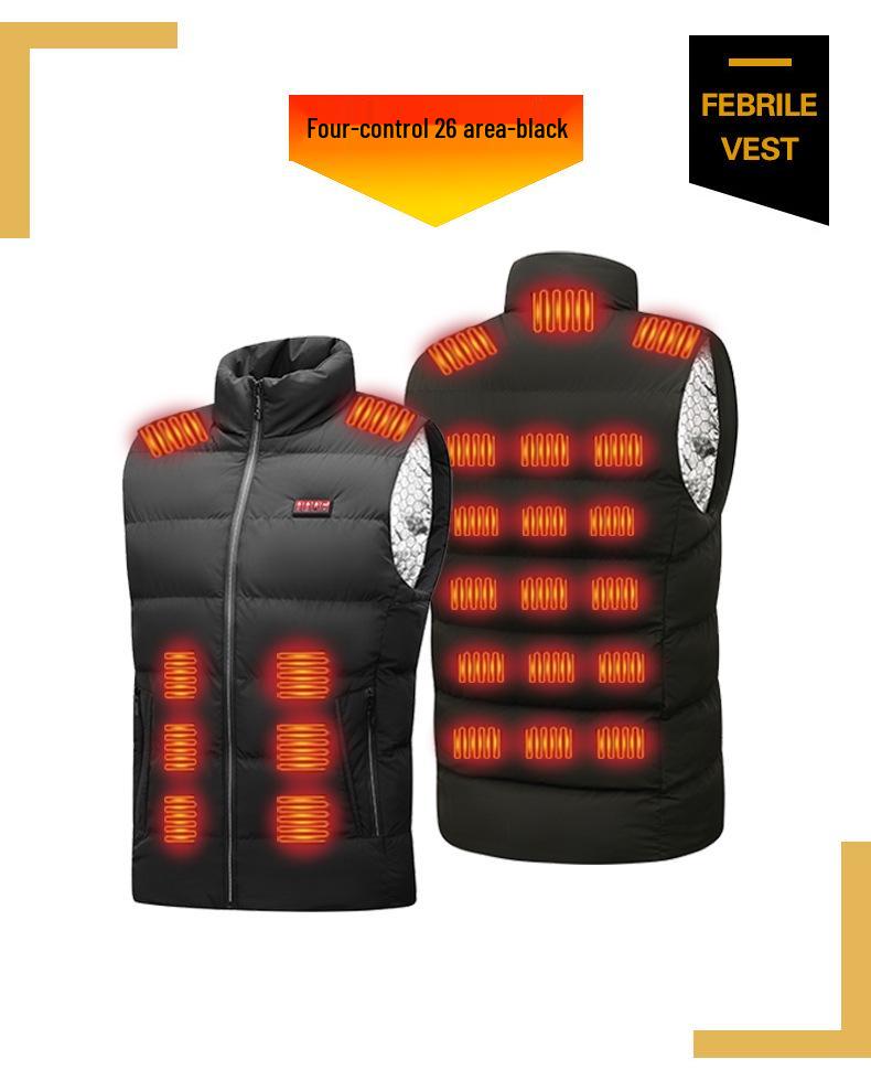 KC Smart Heated Vest with 26-Zone Temperature Control for Winter Warmth