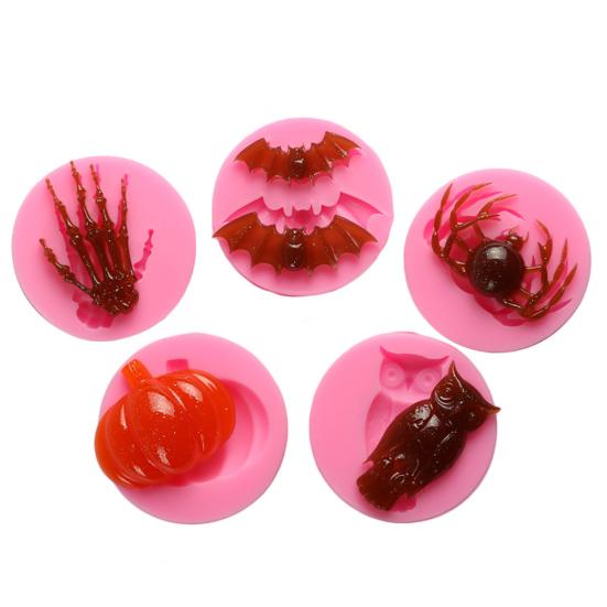 Halloween Spider Hand Pumpkin Silicone Baking Mold Fondant Fudge Cake Decors