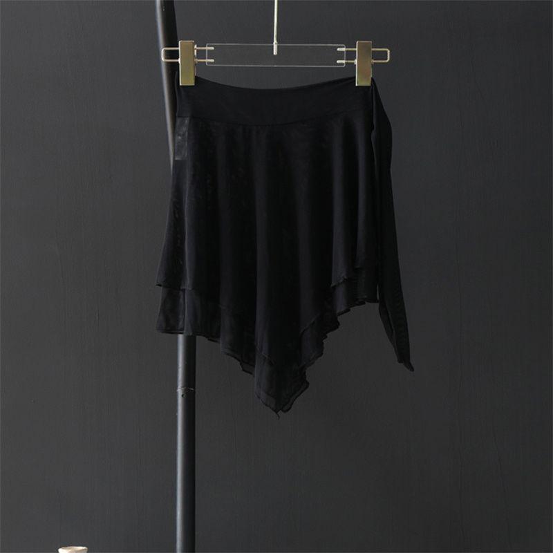 Женская асимметричная сетчатая юбка с завязками, двойной слой - Весна/Лето 2025 One Size