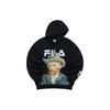 Fila X Van Gogh Museum Collaboration Printed Sports Knit Hoodie Men Hoodie Black F11M218202F-BK