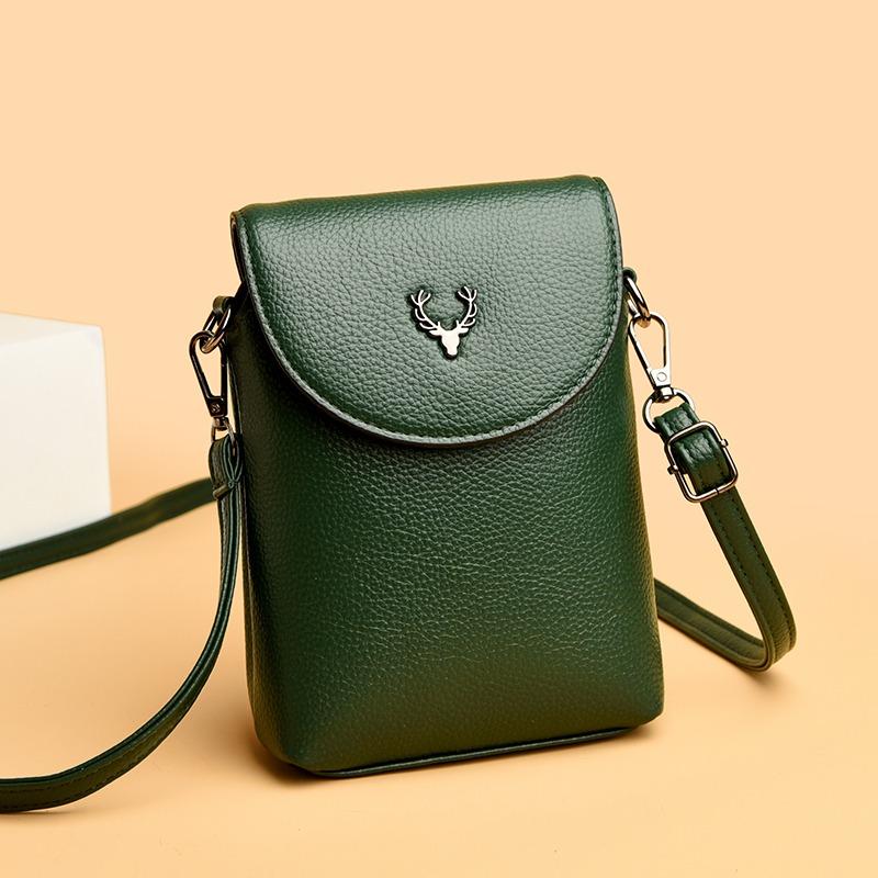 Fashion Small Shoulder Bag for Smartphone Ladies Mobile Phone Bag Zipper Flap Famous Brand Soft Leather Crossbody Bags for Women